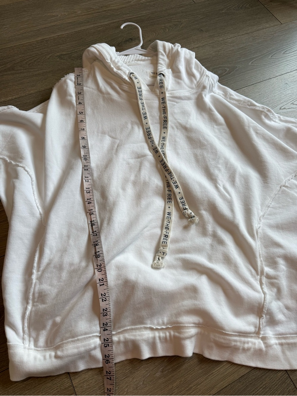 Free People We The Free. White Oversized Hoodie Size Medium - Picture 5 of 11